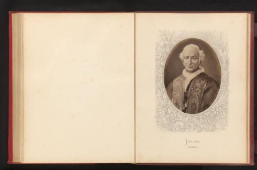 Photographic reproduction of a painted portrait of Pope Leo XIII