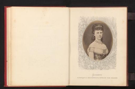 Photographic reproduction of a painted portrait of Elisabeth, Empress of Austria and Queen of Hungary