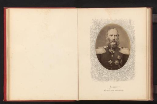 Photographic reproduction of a painted portrait of Albert, King of Saxony