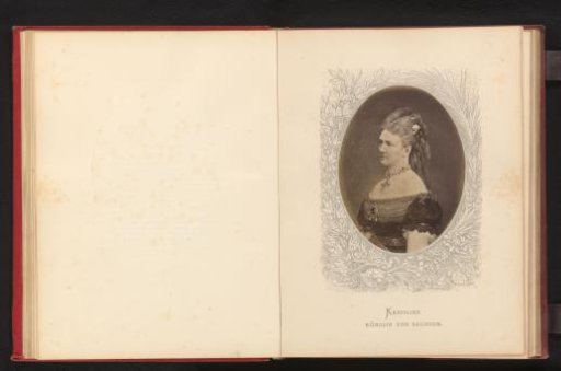 Photographic reproduction of a painted portrait of Carola, Queen of Saxony