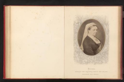 Photographic reproduction of a painted portrait of Victoria, Queen of Great Britain and Ireland, Empress of India