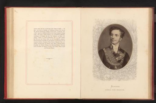 Photographic reproduction of a painted portrait of Alfonso XII, King of Spain