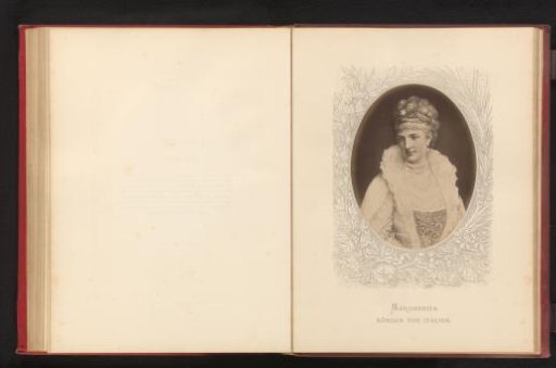 Photographic reproduction of a painted portrait of Margherita, Queen of Italy