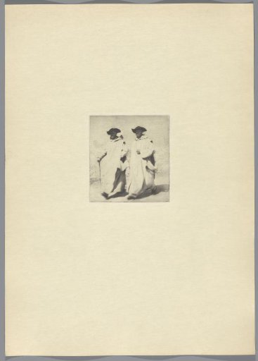 Two walking monks