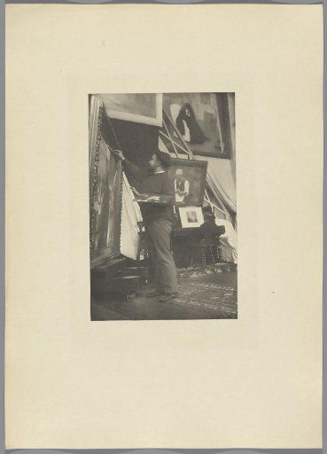 Portrait of the painter Jean-Jacques Rousseau, at work