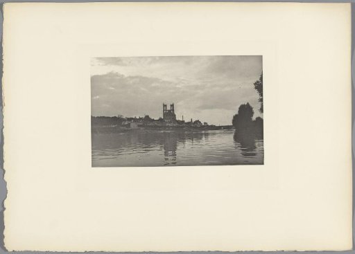 View of Mantes in the evening