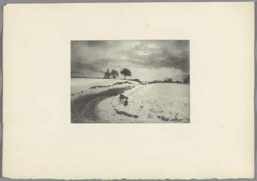 Landscape with Country Road in Winter