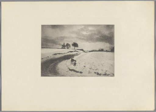 Landscape with Country Road in Winter