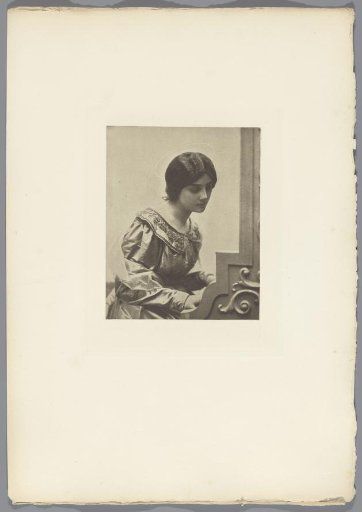 Portret van een onbekende vrouw als de heilige Cecilia