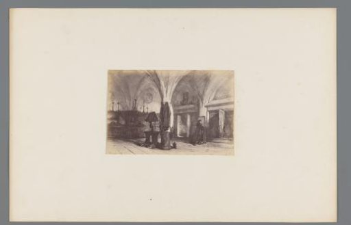 Photographic reproduction of the painting 'Sacristy at Cleves' by Johannes Bosboom
