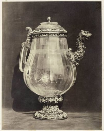 Crystal jug with pouring spout in the form of a dragon, from the Louvre