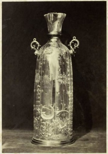 Crystal bottle, engraved, from the Louvre