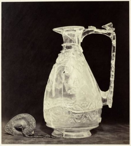 Crystal jug with metal stopper, from the Louvre