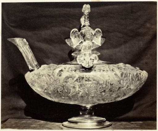 Engraved crystal ewer with handles in the form of dragons, from the Louvre