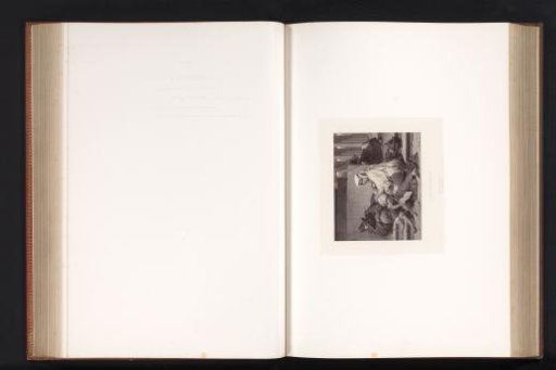Photographic reproduction of a print after a painting of pilgrims in Rome by Paul Delaroche