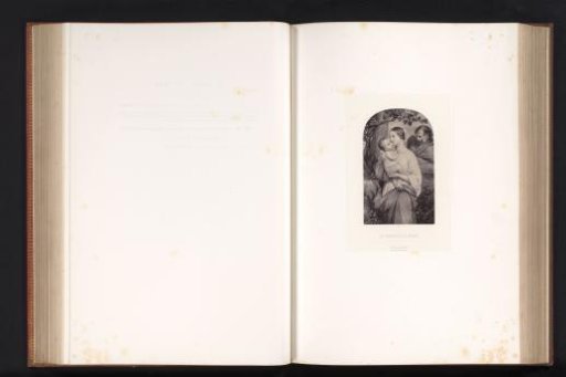 Photographic reproduction of a print after a painting of Madonna with child by Paul Delaroche