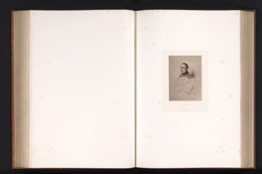 Photographic reproduction of a portrait drawing of Alphonse de Lamartine by Paul Delaroche