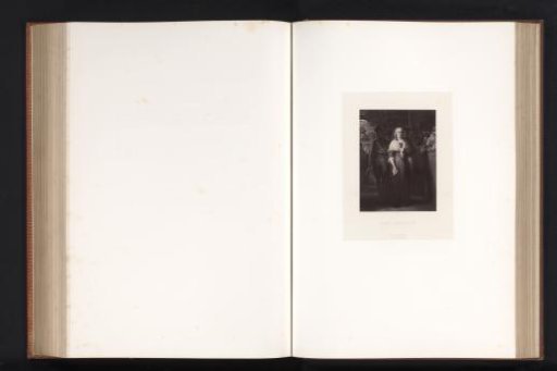 Photographic reproduction of a print after a painting of the condemnation of Marie Antoinette by Paul Delaroche