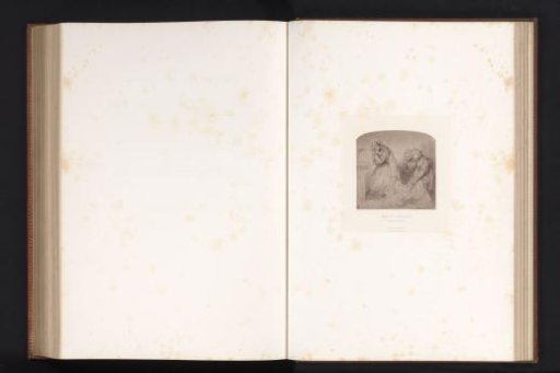 Photographic reproduction of a drawing of the last prayer of Mary Stuart by Paul Delaroche