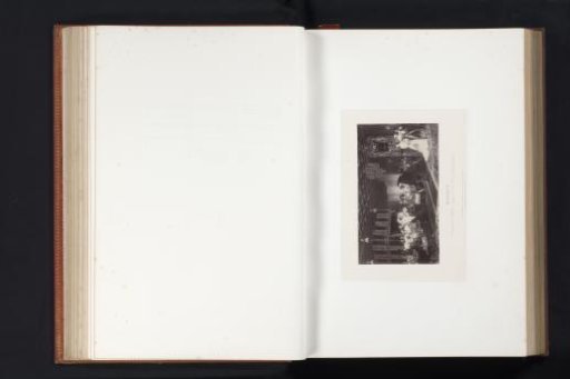Photographic reproduction of a painting of the bedroom of Jules Mazarin by Paul Delaroche