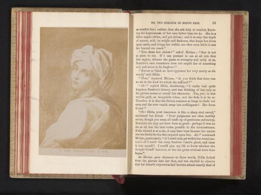 Photographic reproduction of a portrait of Beatrice Cenci by Guido Reni
