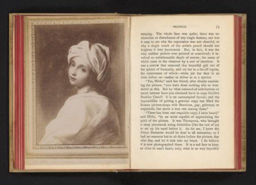 Photographic reproduction of a portrait of Beatrice Cenci by Guido Reni