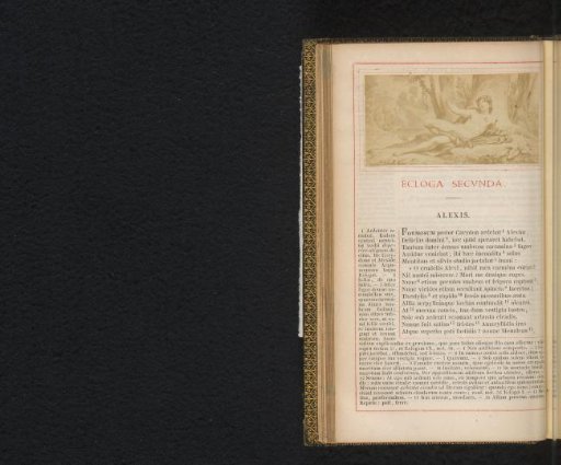 Photographic reproduction of a painting of Alexis, scene from Virgil's Eclogues