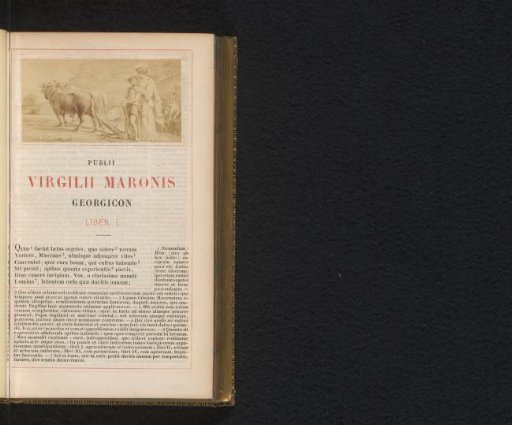 Photographic reproduction of a painting of (possibly) Cybele and a boy behind a plough, scene from Virgil's Georgics