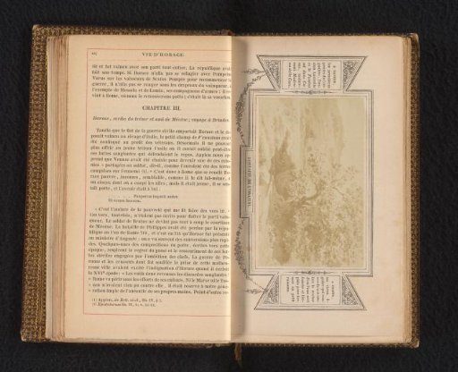 Photographic reproduction of an illustration of a landscape at Fontaine de L'Orantini