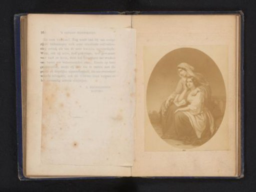 Photographic reproduction of a painting of two seated women