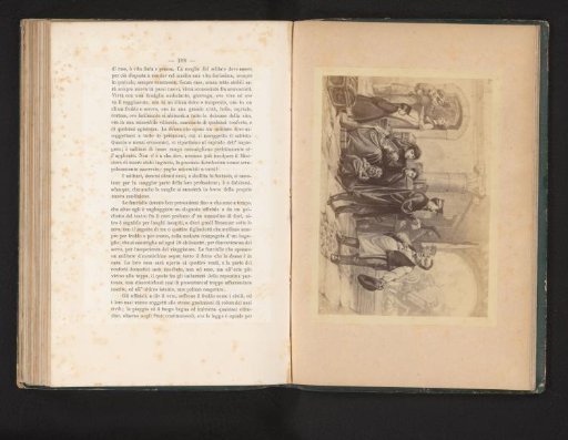 Photographic reproduction of a drawing of a man reading a letter by Guglielmo Stella