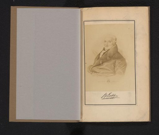 Photographic reproduction of a drawn portrait of Bernardus Ledeboer