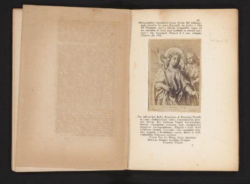 Photographic reproduction of an engraving of Liduina of Schiedam by Pieter de Jode I