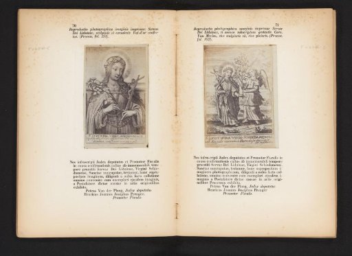 Photographic reproduction of an engraving of Liduina of Schiedam