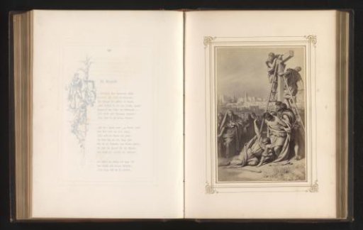 Photographic reproduction of a drawing of Damon and Pythias by Karl Piloty