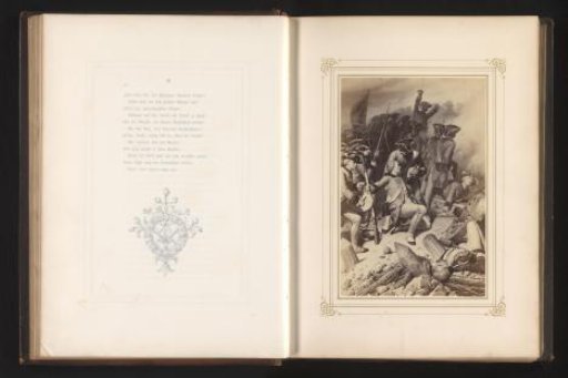 Photographic reproduction of the drawing The Battle by Ferdinand Piloty
