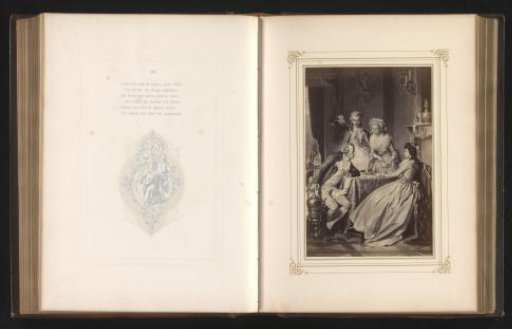 Photographic reproduction of a drawing of a drinking party by Arthur von Ramberg