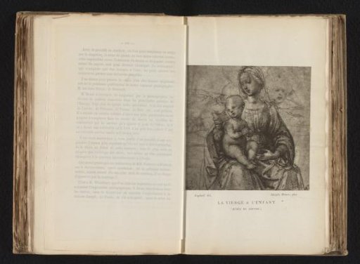 Photographic reproduction of the drawing The Virgin and Child by Raphael