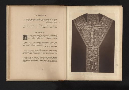 Orphrey embroidery in the shape of a Y