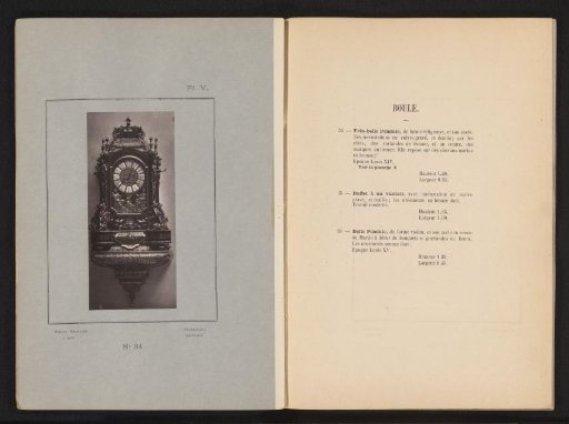 Clock with horses and caryatids
