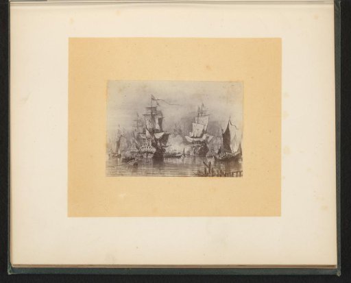 Photographic reproduction of a painting illustrating Van Lennep's The Two Admirals by Everhardus Koster