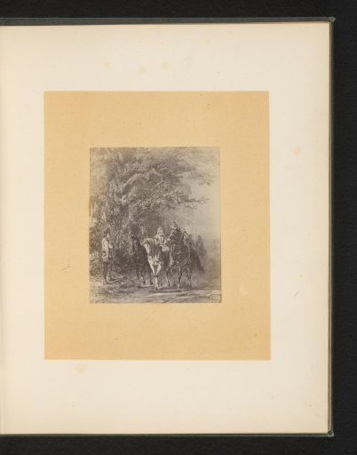 Photographic reproduction of a painting illustrating Van Lennep's The Rose of Dekama by Cornelis Springer