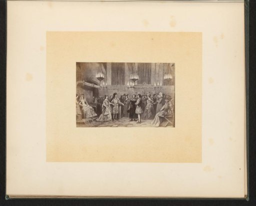 Photographic reproduction of a painting illustrating Van Lennep's The Rose of Dekama by Hendrik Jacobus Scholten