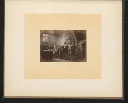 Photographic reproduction of a painting illustrating Van Lennep's The Foster Son by Hendrik Albert van Trigt