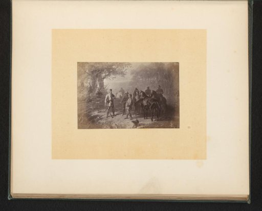 Photographic reproduction of a painting illustrating Van Lennep's Our Ancestors, Charietto by Conradijn Cunaeus