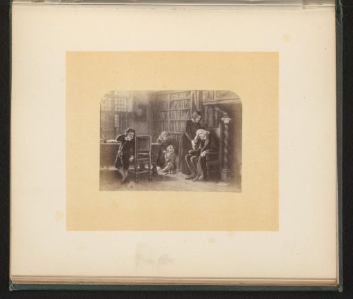 Photographic reproduction of a painting illustrating Van Lennep's A Distressed Father by Hendrik Albert van Trigt