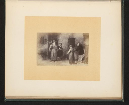 Photographic reproduction of a painting illustrating Van Lennep's Our Ancestors, The Pilgrim by Karel Frans Philippeau
