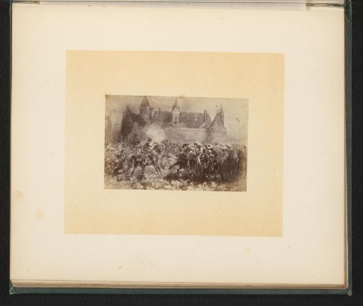 Photographic reproduction of a painting illustrating Van Lennep's The Two Pistol Shots by Charles Rochussen