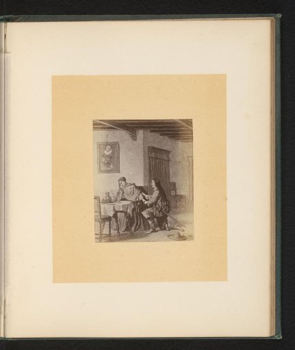Photographic reproduction of a painting illustrating Van Lennep's An Abduction in the Seventeenth Century by Lambertus Lingeman