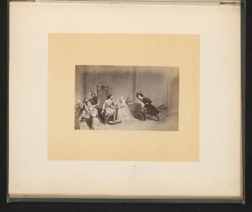 Photographic reproduction of a painting illustrating Van Lennep's Ulrich the Singer by Johan Michaël Schmidt Crans